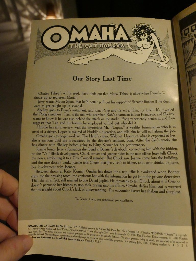 FF1994: Omaha the Cat Dancer – Random Thoughts