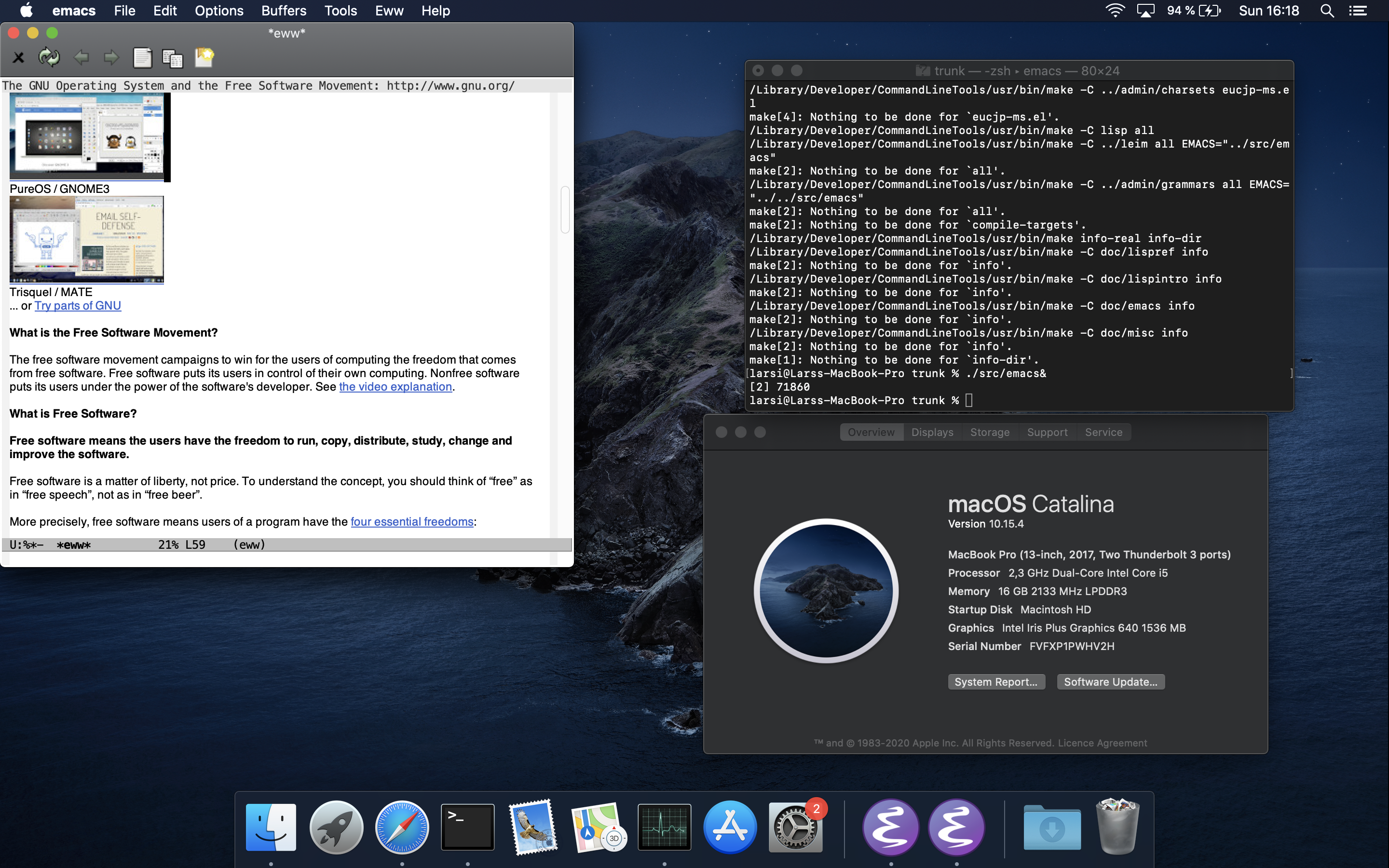 emacs for mac os x